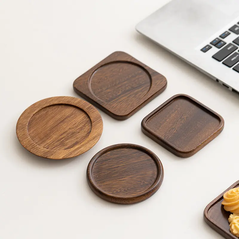 黑胡桃木茶杯墊實木質咖啡茶墊