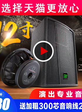 GLY 单十五寸双15寸户外家用KTV大功率专业12寸大音箱一对演出婚庆会议重低音酒吧全频无源落地舞台音响套装