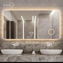 智能无框浴室镜子挂墙卫生间LED灯镜触摸屏防雾镜带灯卫浴化妆镜