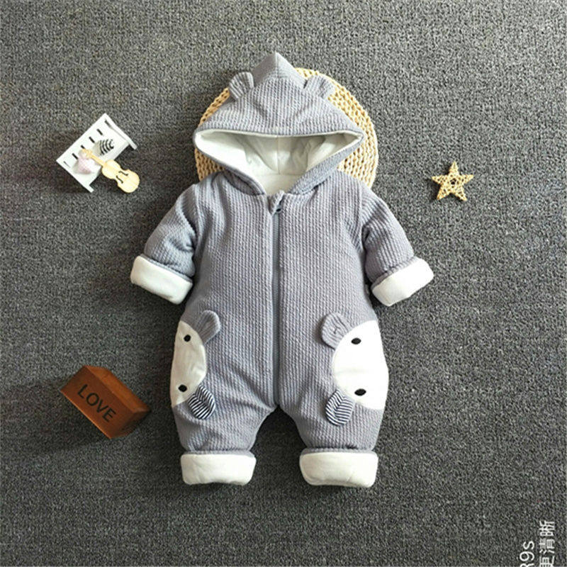 吧拉吧拉加厚连体衣男女宝宝冬装