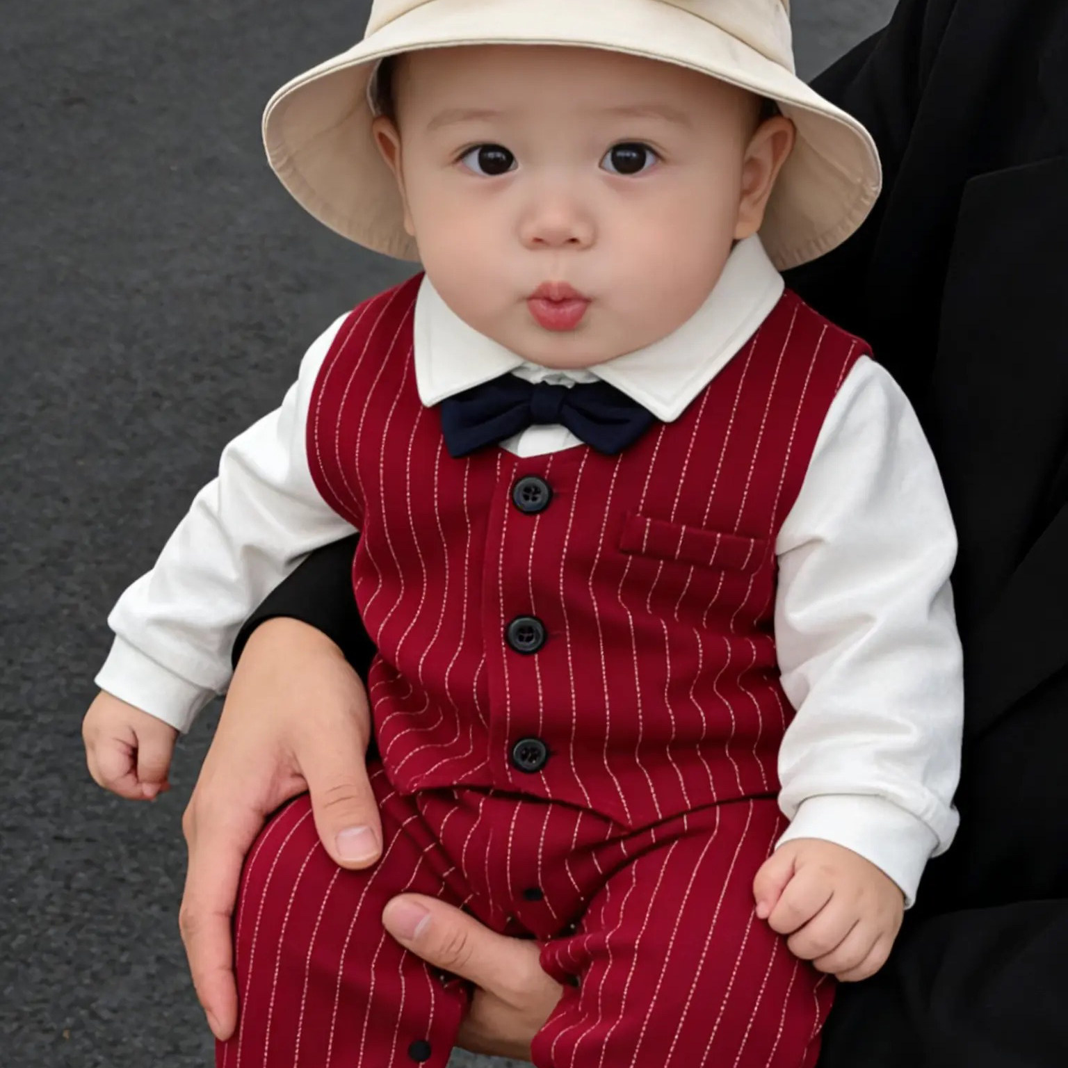 男宝宝连体衣礼服周岁生日宴百天婴儿春秋装夏0一3个月6七1岁半十