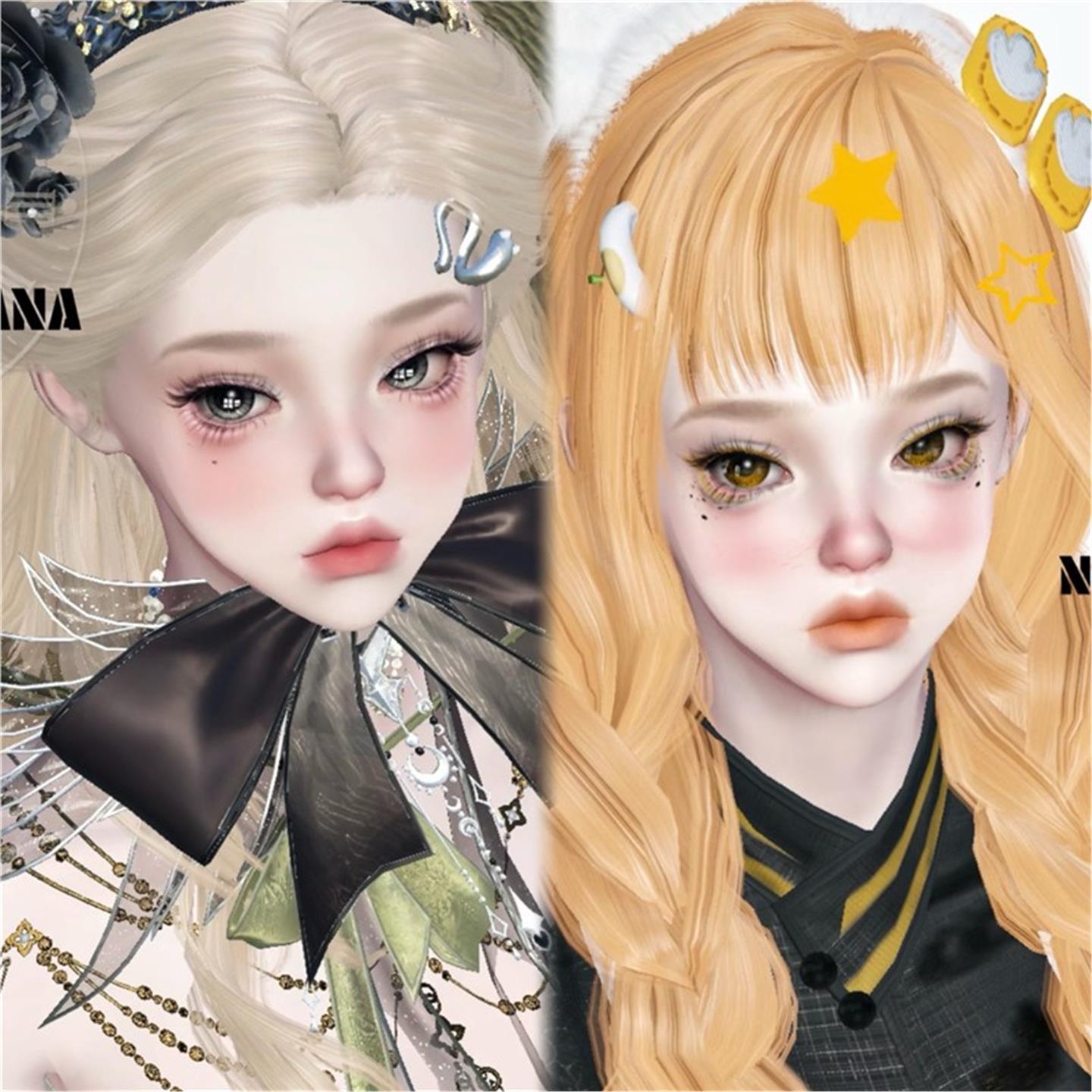 发2 NUNANA 微野薰 自带体型 逆水寒手游捏脸女通用