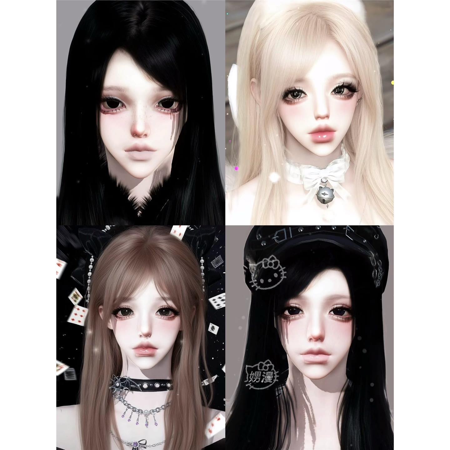 发5 ay娚漫 纯欲感 丧丧 BJD娃娃 财阀千金 逆水寒手游捏脸女通用