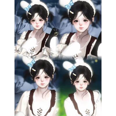 发4 呆呆 小懒 雪镜 lora PikoPika 逆水寒手游捏脸女