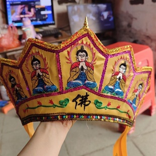 特价加厚版可洗的五佛帽子佛法帽 佛帽唐僧帽