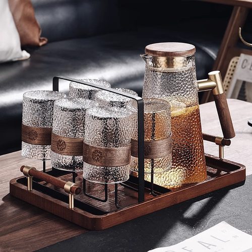 新中式水具茶具套装家用玻璃水杯客厅待客茶杯耐高温防烫杯子茶壶