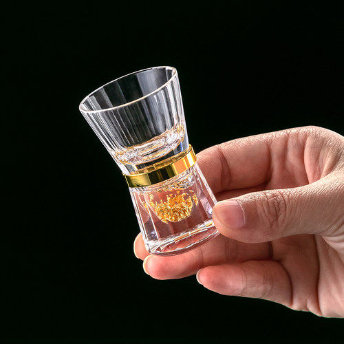 水晶高档套装家用小号玻璃白酒杯