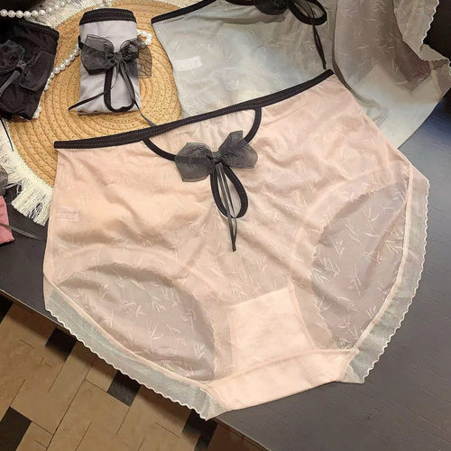 大码内裤女胖mm性感网纱包臀无痕