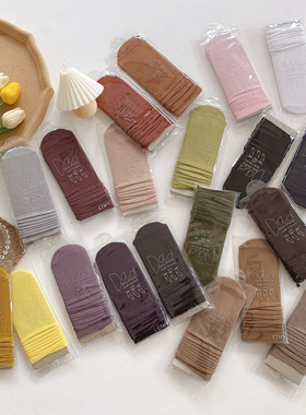 A CHCI/带香味的韩国精梳棉堆堆袜 日系纯色精品ins潮中筒长袜子