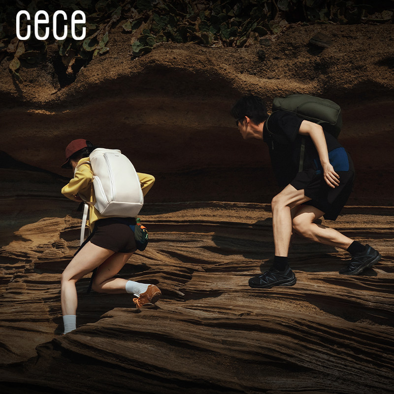 cece轻量化双肩包男女徒步爬山骑行背包休闲户外运动登山包旅行包