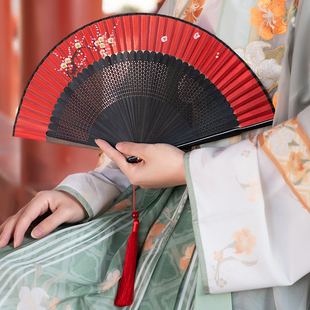 随身跳舞蹈旗袍小折扇 和风汉服古装 女式 夏天便携扇子中国古风日式