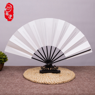 中国风古风cos蝙蝠扇棋魂白色将进酒寄明月日式十骨扇子绢布可转