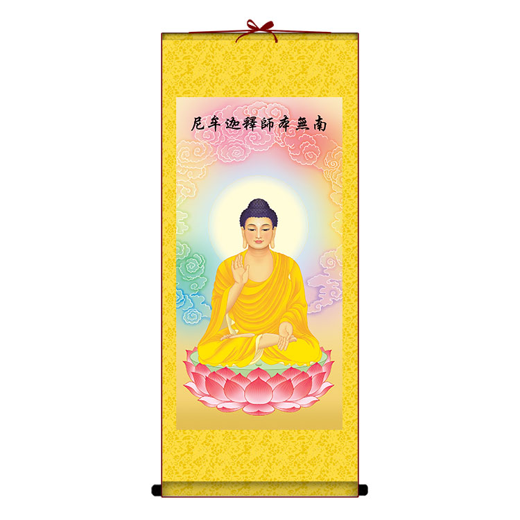 尼佛像精美丝绸挂画佛释迦牟尼佛画像释迦摩堂供奉卷轴画壁挂挂轴在类目 家居饰品, 装饰画, 国画中 - 来自Buy2taobao.com提供专业的淘宝代购服务