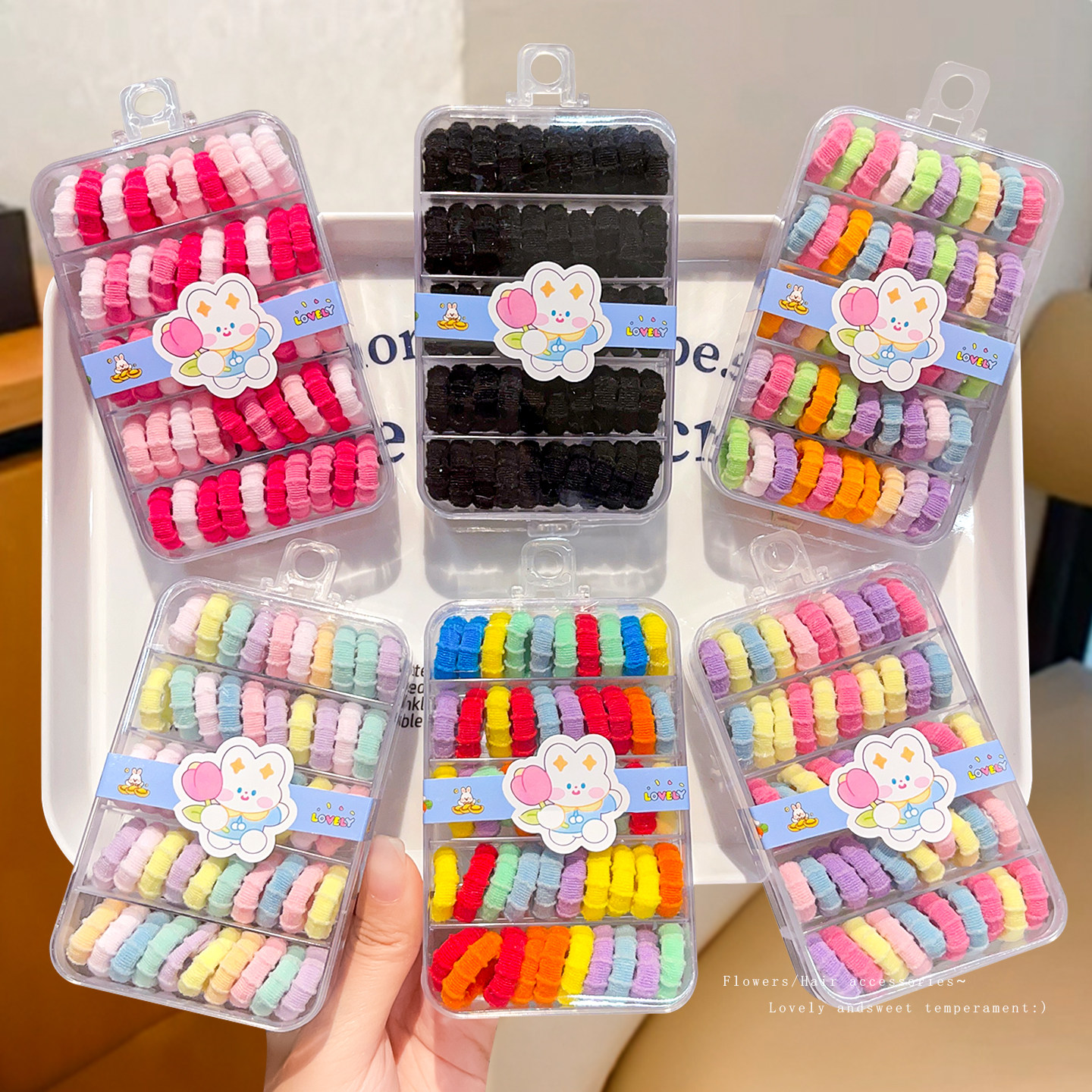 女儿童发圈可爱小兔子盒装多巴胺皮筋小女孩扎发高弹力耐用不伤发,童装/婴儿装/亲子装,发饰,淘宝优惠券,粉丝福利购,淘宝优惠卷