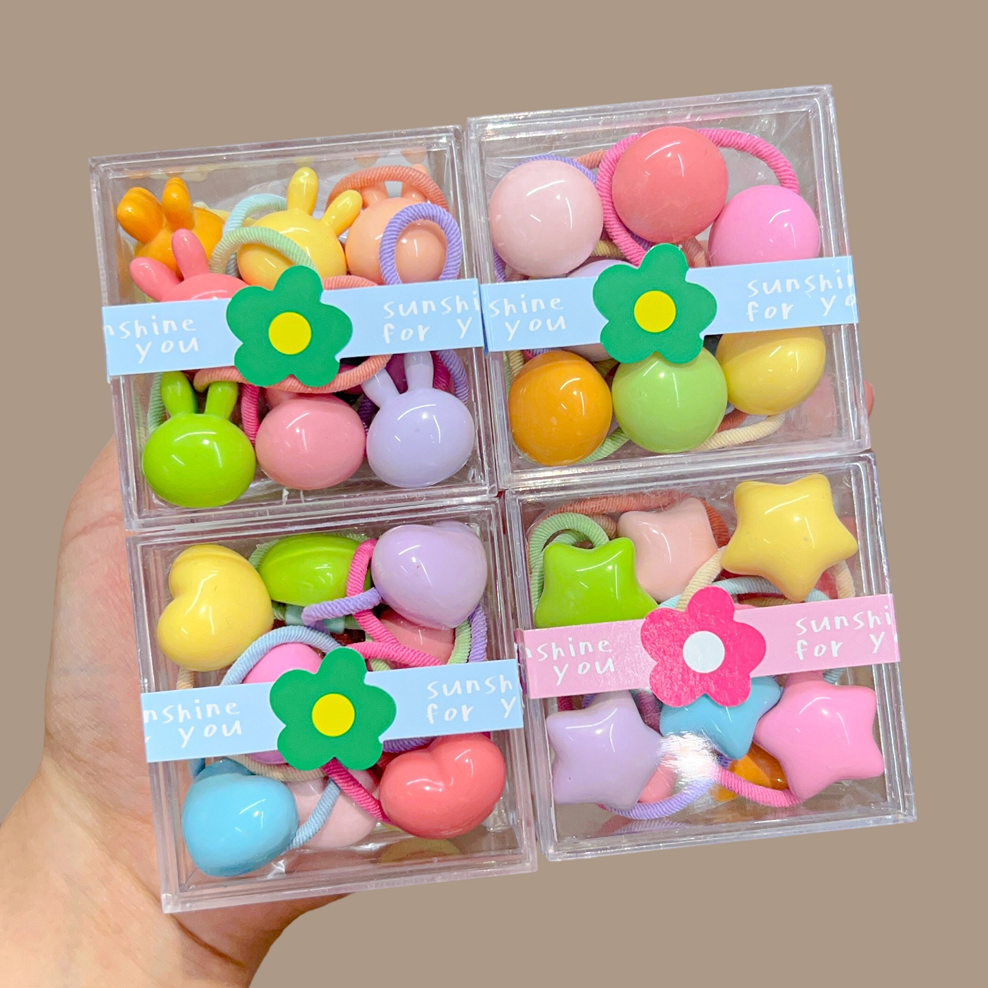 发圈儿童女可爱形状高级感头绳婴儿扎小揪揪彩色拇指发绳不伤发