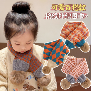 男女童针织围巾儿童秋冬季围脖宝宝防风脖套新款外出防风保暖护颈