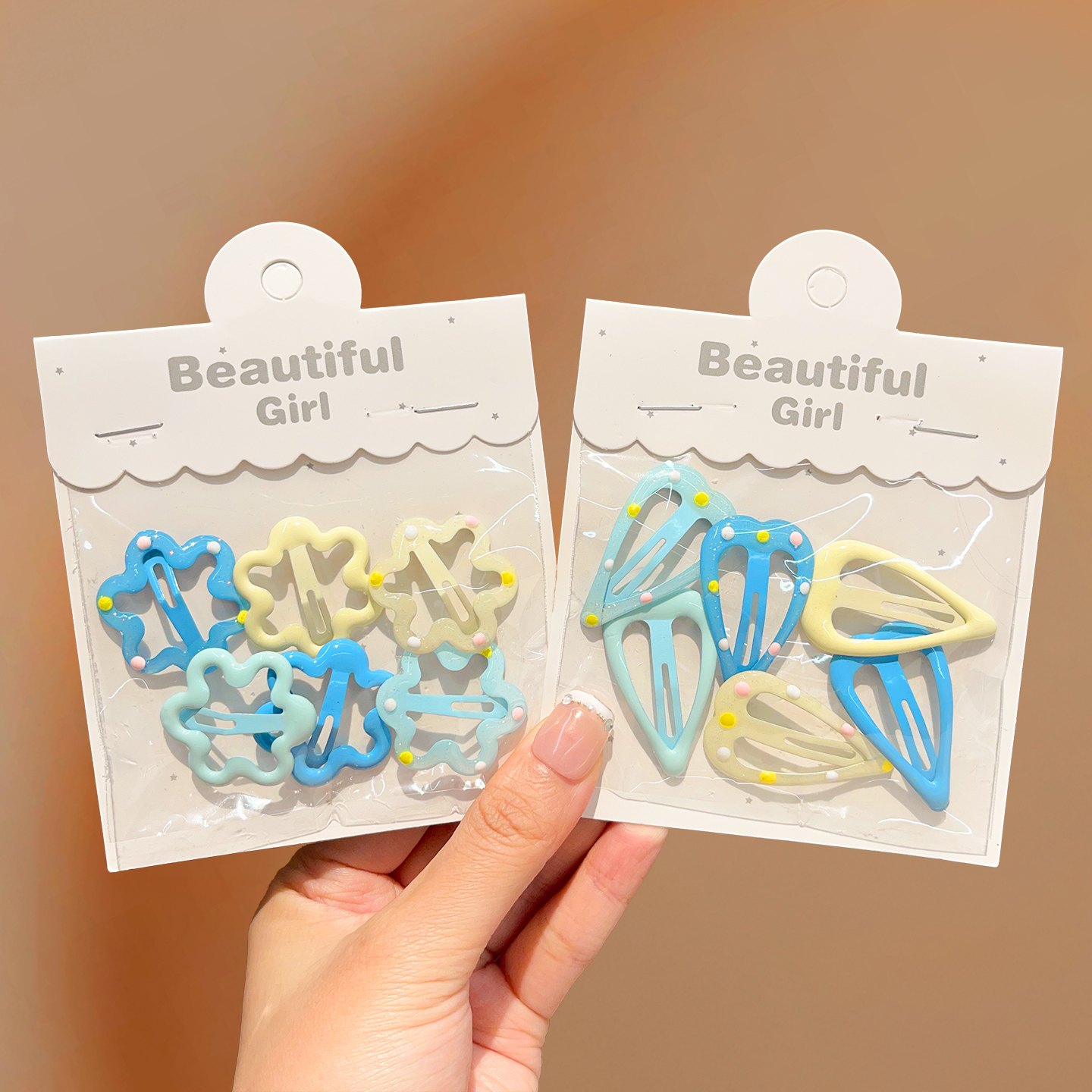 儿童发夹可爱波点星星BB发卡女童宝宝刘海夹侧边碎发夹不伤发发饰