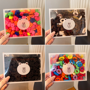 女儿童发圈糖果色高弹耐用皮筋女宝宝扎头发马尾不伤发高级感头绳