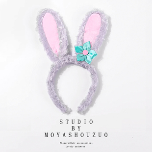 儿童发箍游乐园拍照头箍白色波点游园装备亲子出游小孩子洋气头饰