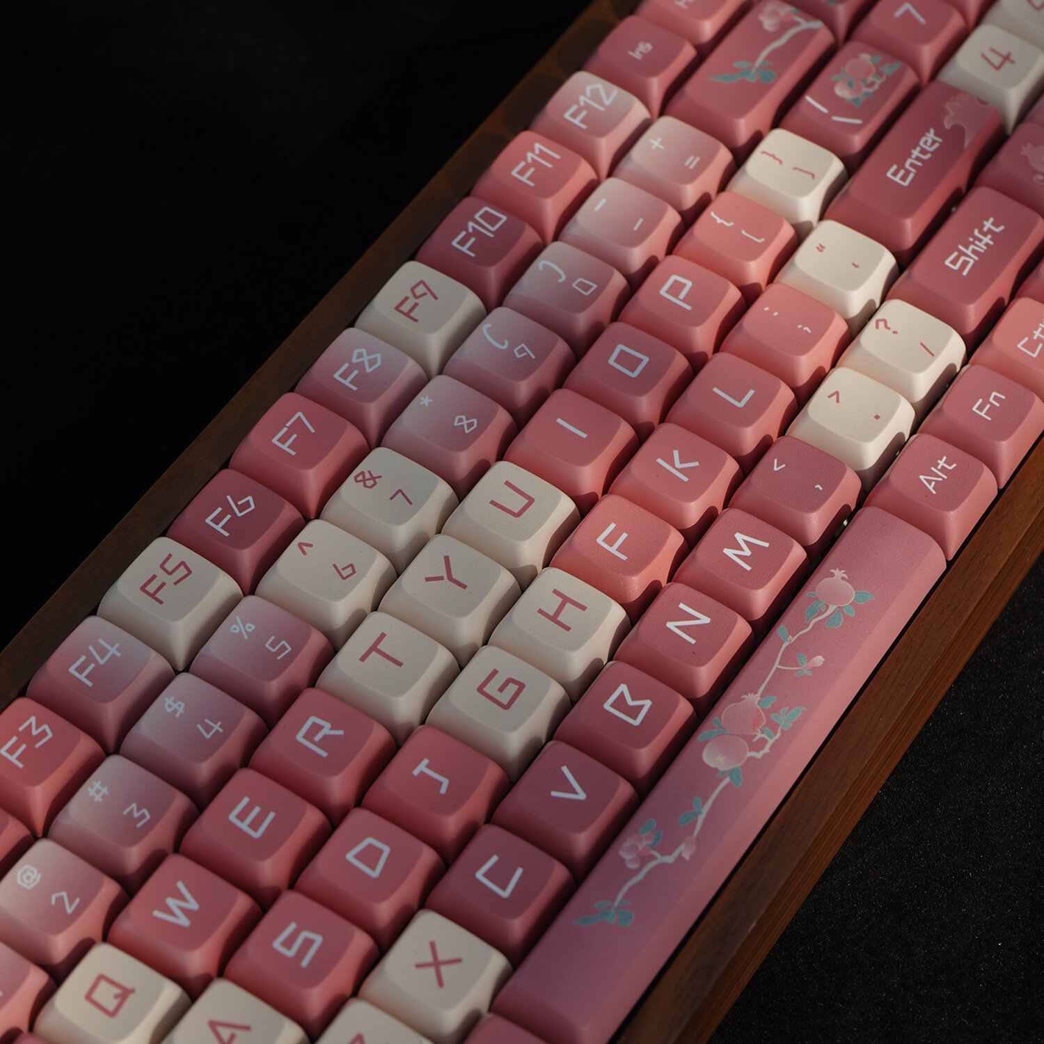 酷宝个性键帽原创xda高度石榴红了主题pbt键帽小全套适用机械键盘