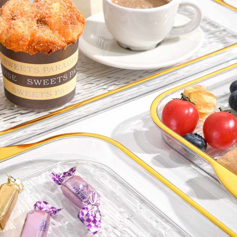 新款直销轻奢托盘ins风长方形奶油茶盘茶几放茶杯水杯家用客厅茶,餐饮具,餐用托盘,淘宝优惠券,粉丝福利购,淘宝优惠卷