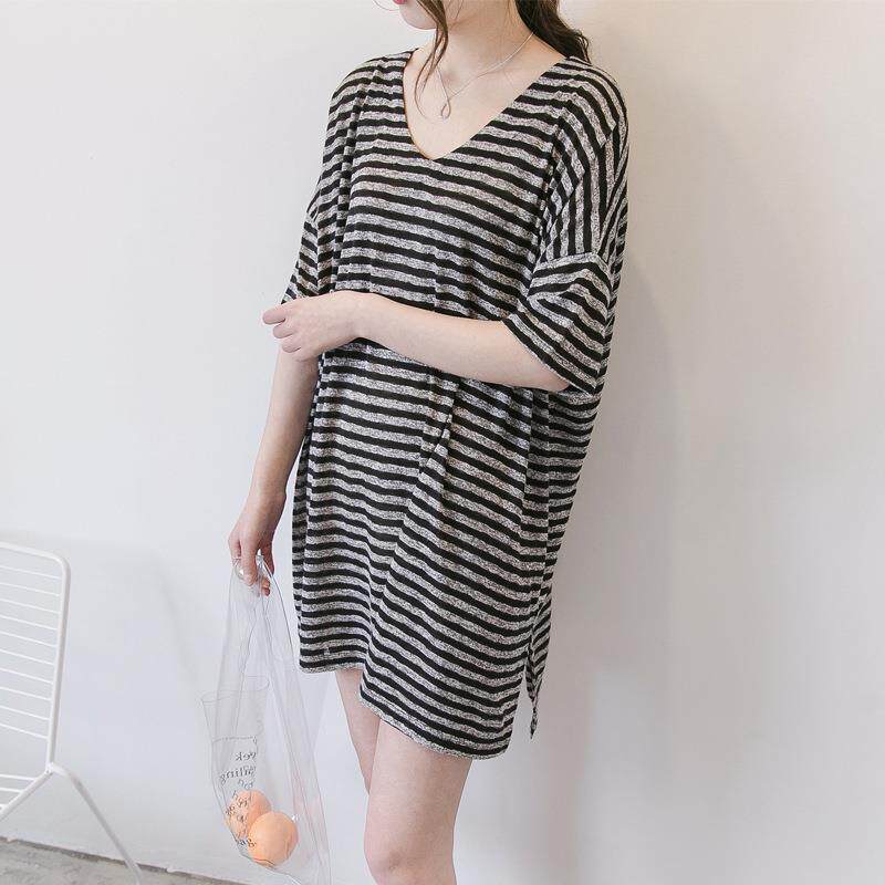 新款直销8956产后哺乳衣哺乳裙外出夏装短款V领哺乳连衣裙喂奶衣