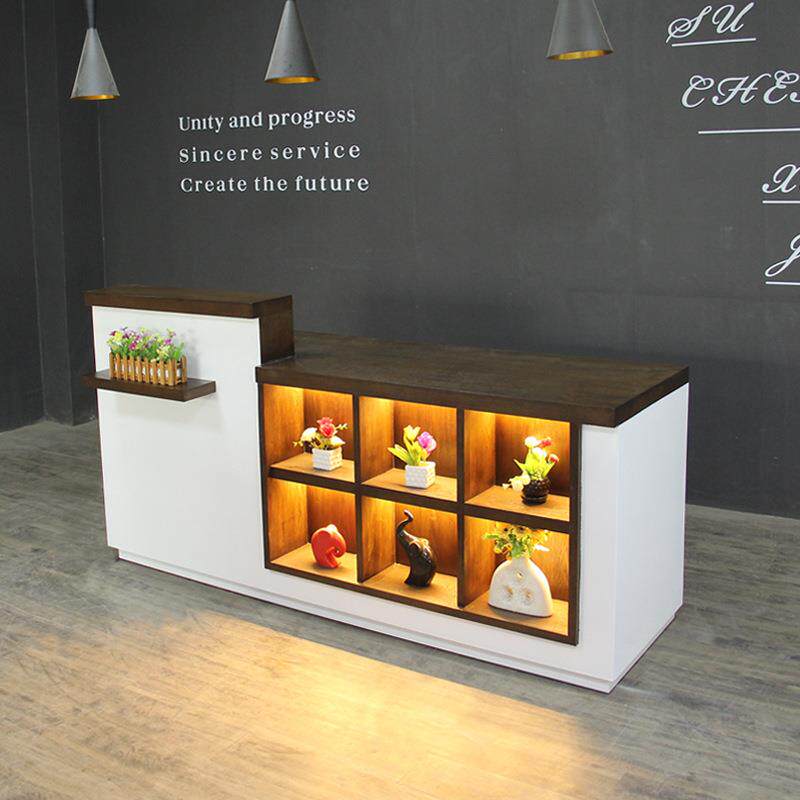 新款直销新款收银台柜台简约欧式现代服装店小吧台美容院理发前台