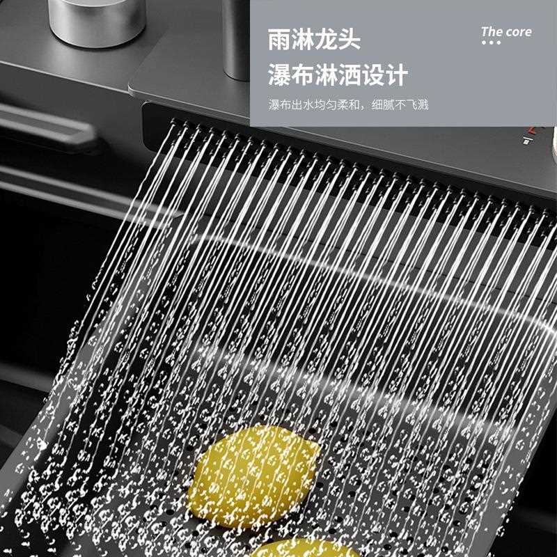 新款直销加厚4.0水槽盆家用厨房SUS304不锈钢洗菜盆带刀架蜂窝瀑