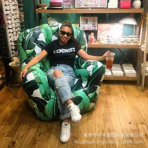 新款直销新款原版尾单澳洲品牌充气沙发户外椅子充气凳子棕榈树充