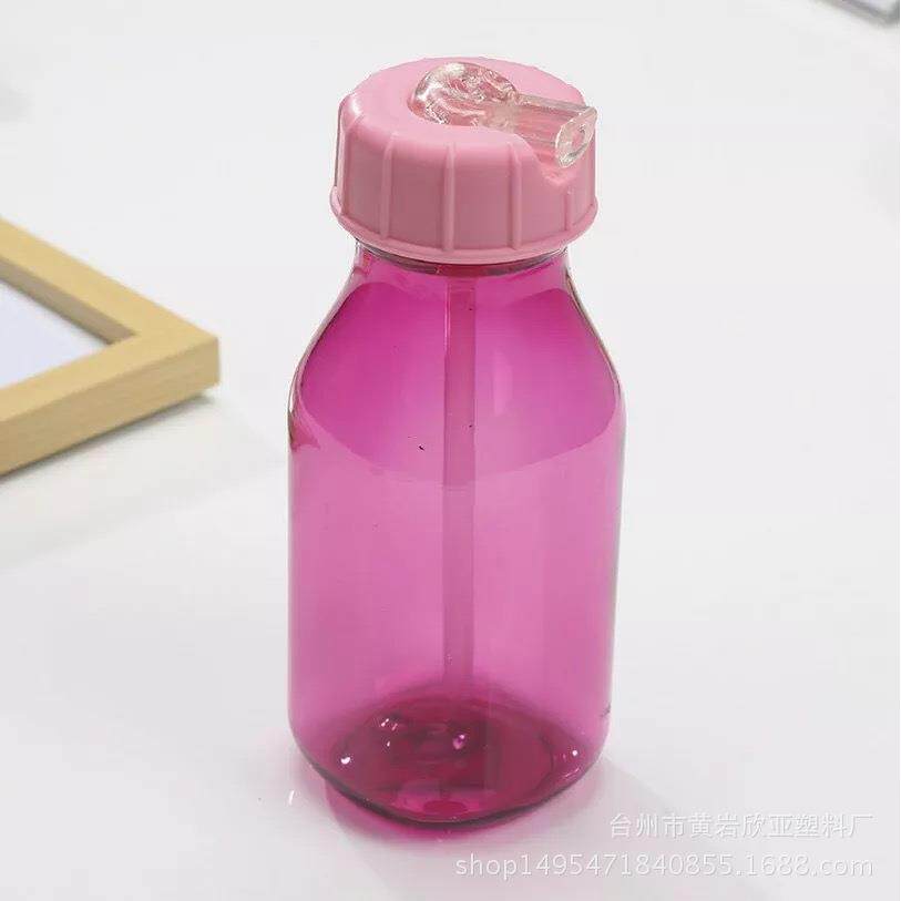 新款直销时尚创意韩版方形塑料杯 炫彩便携带盖吸管杯 彩色透明运