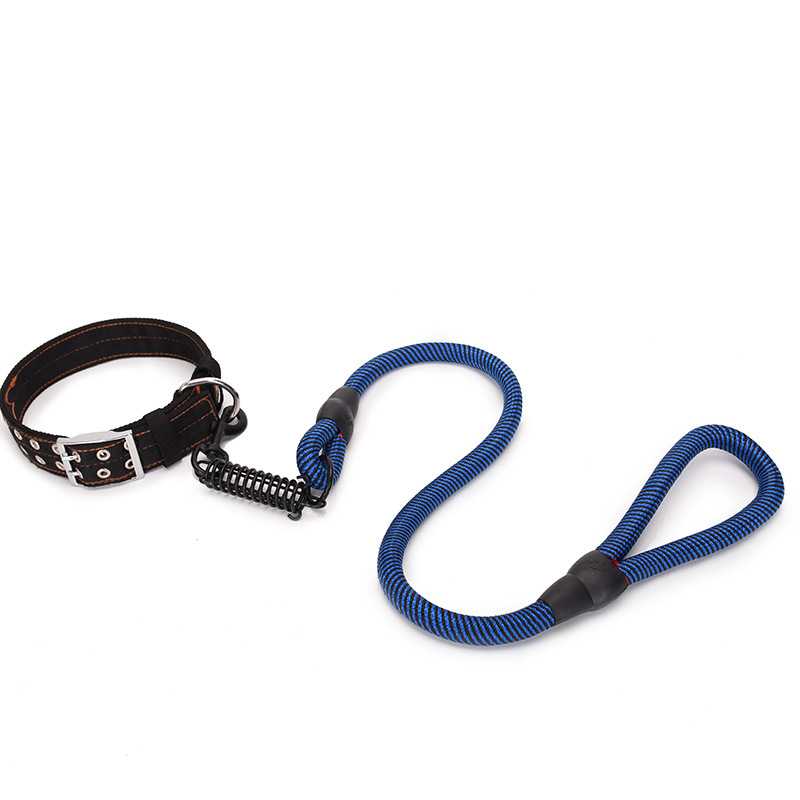 新款直销加粗缓冲牵引绳中大型犬牵引套装狗链带弹簧遛狗绳狗套狗