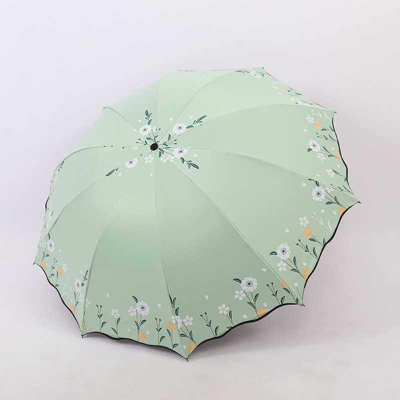 新款直销十骨加固加大摆摊黑胶晴雨伞防晒小清新双人伞两用伞印LO,居家日用,伞,淘宝优惠券,粉丝福利购,淘宝优惠卷