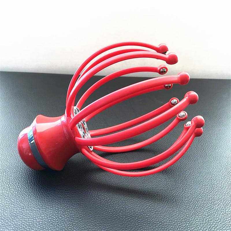 新款直销升级版头部按摩器电动手动两用充电式新款钢珠12爪头部按