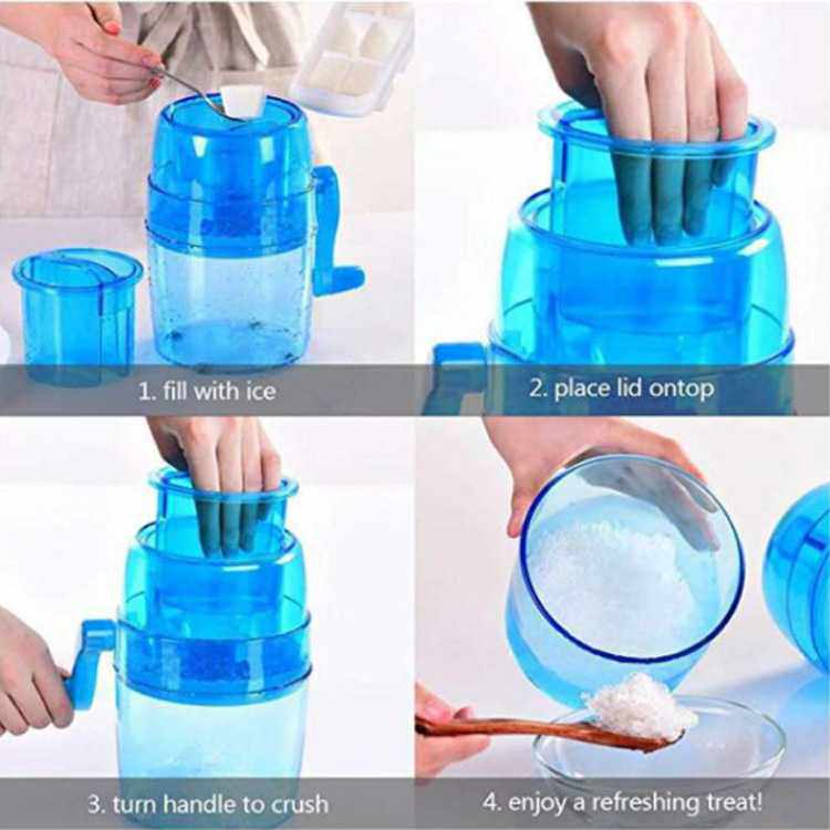 新款直销迷你手摇碎冰机家用刨冰机手摇碎冰机儿童DIY迷你绵绵冰
