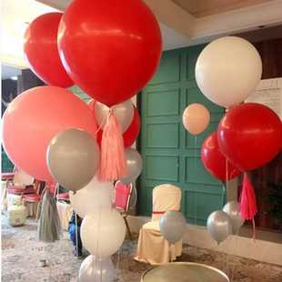 新款直销36寸扁圆马卡地爆球装饰结婚礼生日派对飘空大气球地爆大