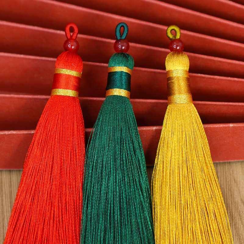 新款直销15cm双色拉圈绕金线中国结流苏穗子车挂挂件涤丝吊穗古风,纺织面料/辅料/配套,流苏/穗,淘宝优惠券,粉丝福利购,淘宝优惠卷