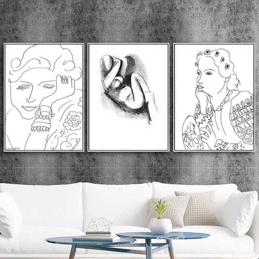 新款直销法国艺术微喷打印画芯古典henri matisse亨利·马蒂斯人