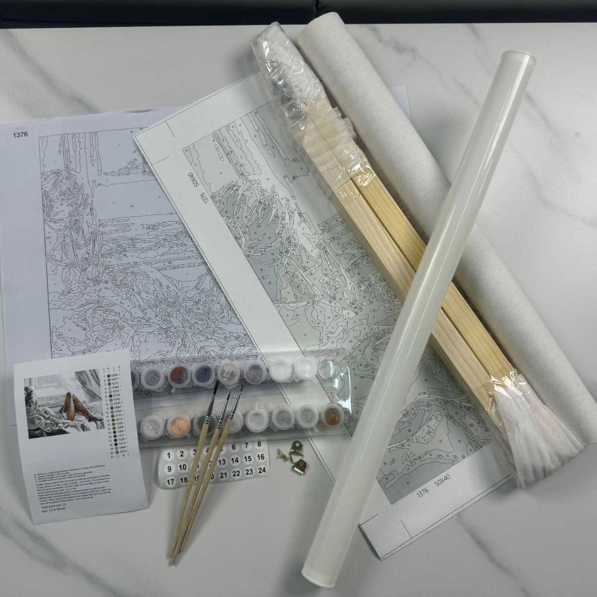 新款直销跨境一件专线发货DIY数字油画外贸工厂手工艺术帆布画8
