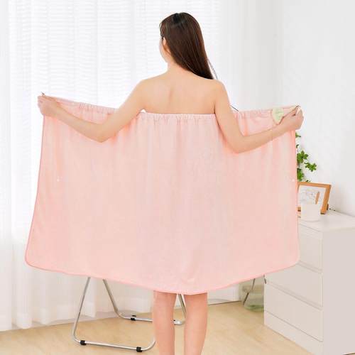 新款直销浴裙美容院浴裙女抹胸浴巾浴裙柔软速干浴裙干发帽两件套
