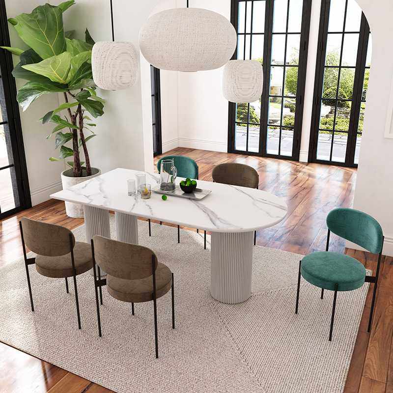 新款直销日式侘寂风实木餐桌家用小户型设计师靠墙饭桌轻奢创意网,住宅家具,岩板餐桌,淘宝优惠券,粉丝福利购,淘宝优惠卷