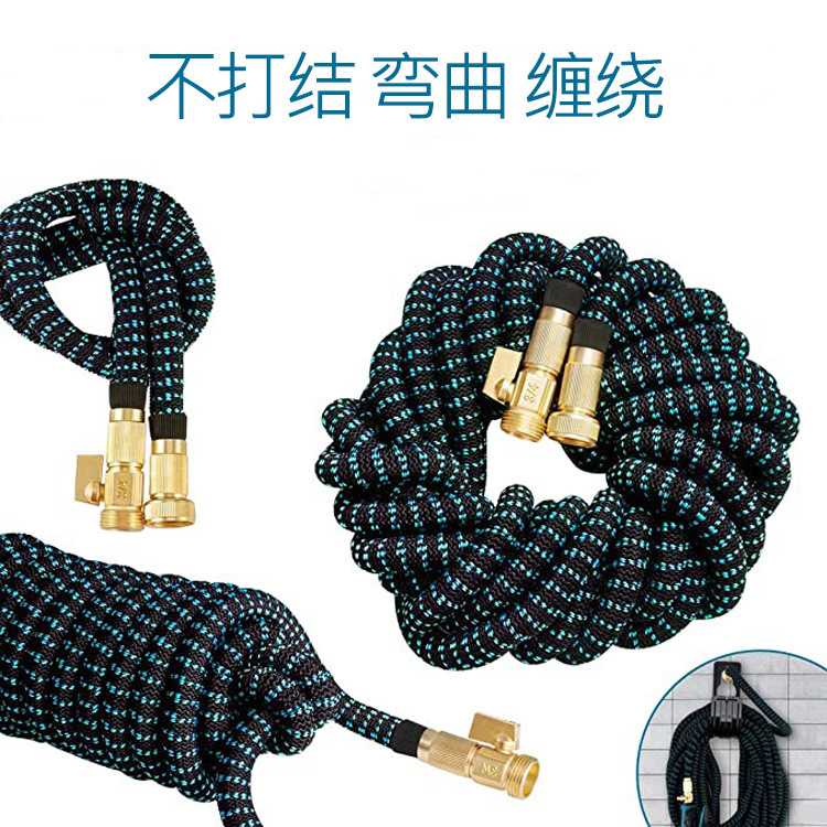 新款直销跨境新款3倍伸缩水管花园园林浇花软管家用高压洗车水枪