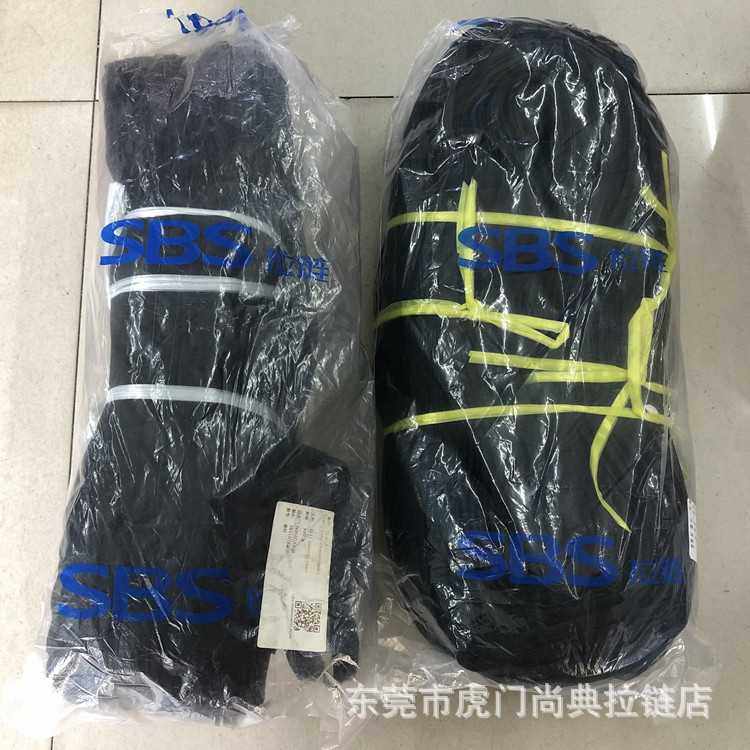 新款直销sbs尼龙加厚码装3号5号8号箱包帐篷被套床垫辅料拉链黑色
