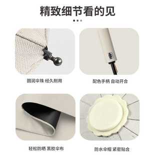 新款直销全自动24骨雨伞黑胶折叠防紫外线遮阳伞晴雨两用伞加印lo