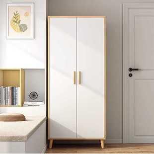新款直销实木衣柜现代简约二门三门小衣橱卧室家用储物柜单位宿舍