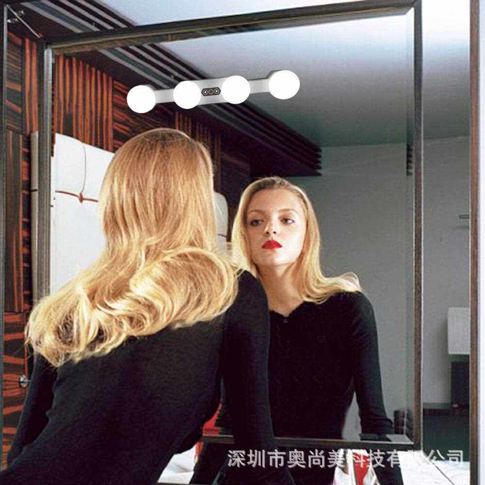 新款直销LED镜前灯浴室梳妆台补光化妆灯便携充电款化妆镜灯吸盘