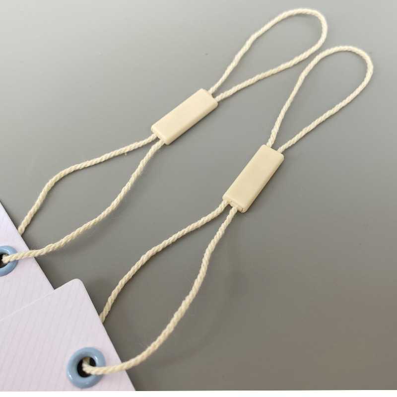 新款直销双插吊绳 棉绳棉线服饰吊粒 吊牌挂绳挂牌绳子粗绳线 柔