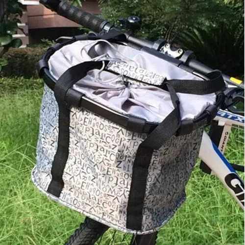 新款直销跨境折叠车车筐 自行车车篮 铝合金车前包 山地车配件 折