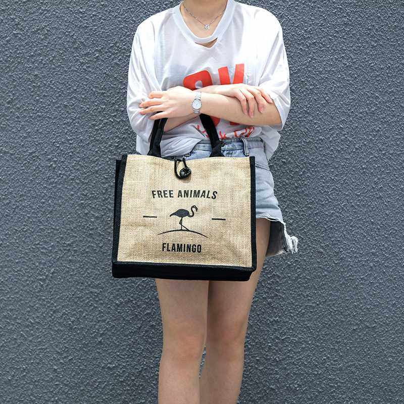 新款直销麻布袋时尚黄麻手提袋环保防水pvc单肩包 亚麻购物袋logo,收纳整理,购物袋/环保袋/帆布袋,淘宝优惠券,粉丝福利购,淘宝优惠卷