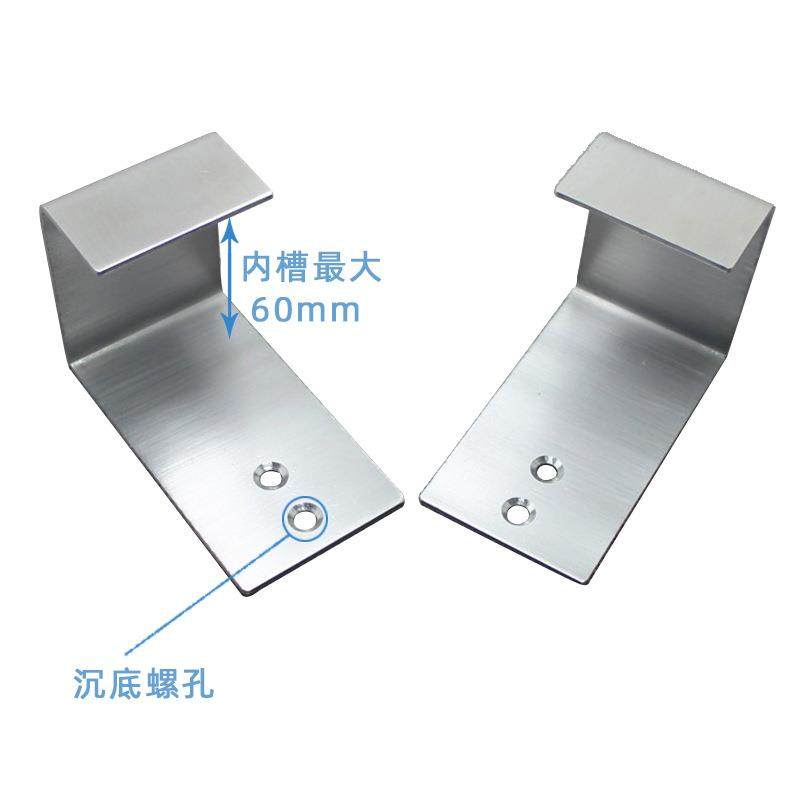 新款直销60不锈钢瓷砖挂件瓷砖陈列板托展示挂钩层板托托架玻璃夹