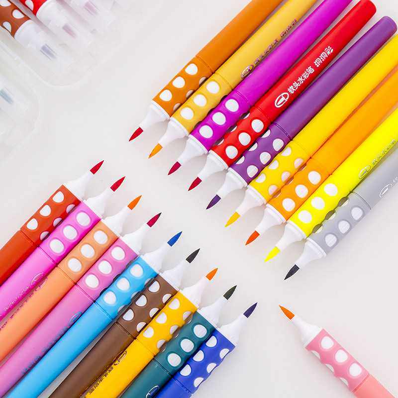 新款直销新款洞洞彩水彩笔 儿童绘画图色勾线笔 可水洗软头水彩笔,文具电教/文化用品/商务用品,水彩笔,淘宝优惠券,粉丝福利购,淘宝优惠卷